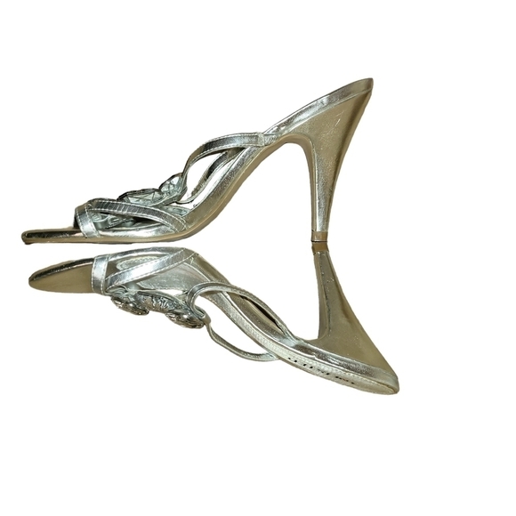 Unlisted Kenneth Cole Heels Silver Rhinestones 8 - Picture 2 of 3